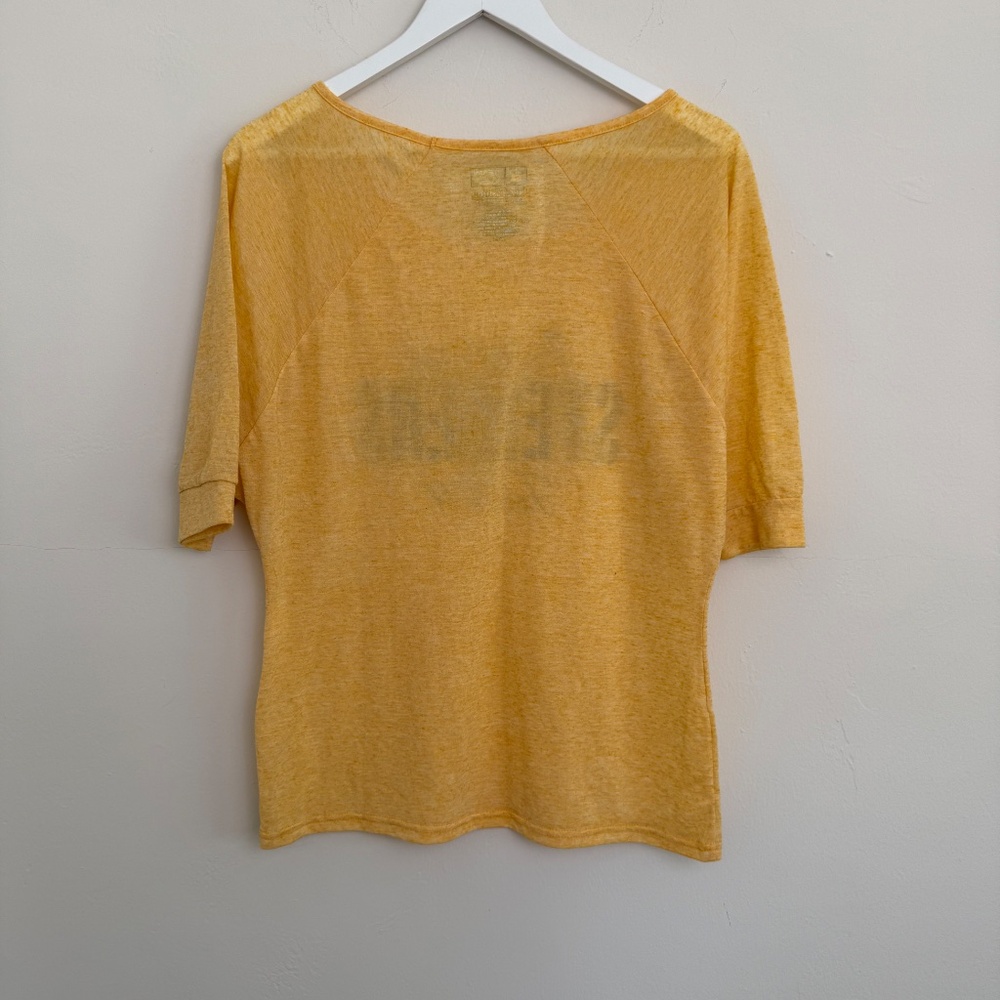 NFL Team Womens Pittsburgh Steelers Football Burnout Gold Raglan Tee Large - Picture 3 of 7
